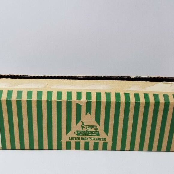 Vintage Woodpecker Woodware Letter Rack Planter Country Decor Primitive New - Picture 4 of 12